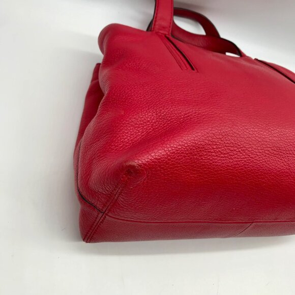 Kate Spade Red Pebbled Leather Dominique Satchel Bag - Picture 7 of 10